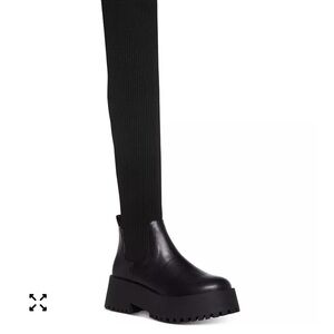 Madden Girl Platform Chelsea Over-the-Knee Boot in Black
